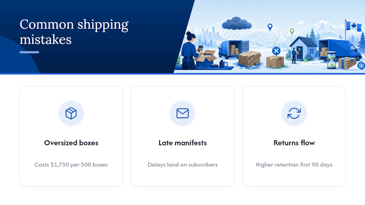 What subscription brands consistently get wrong about shipping — overview diagram
