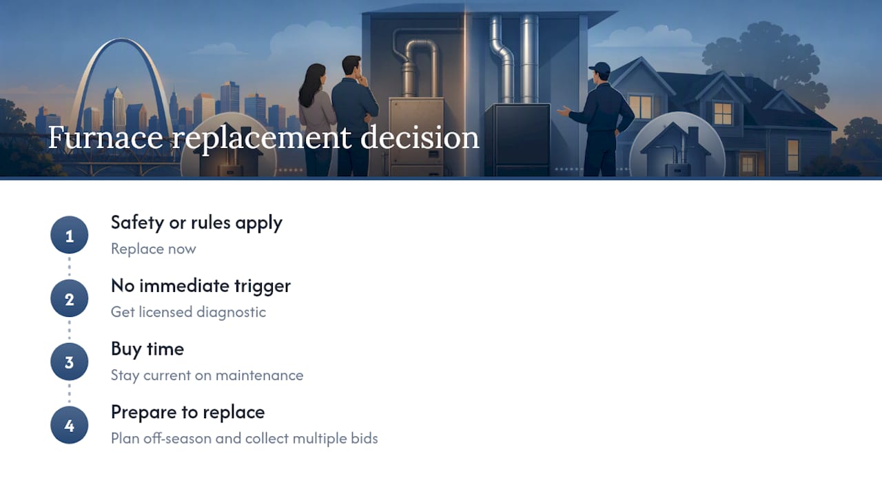 Furnace replacement decision flow