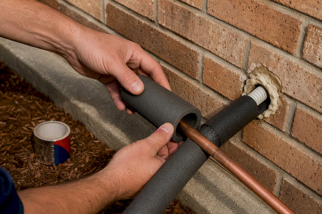 Replacing foam insulation on copper refrigerant line
