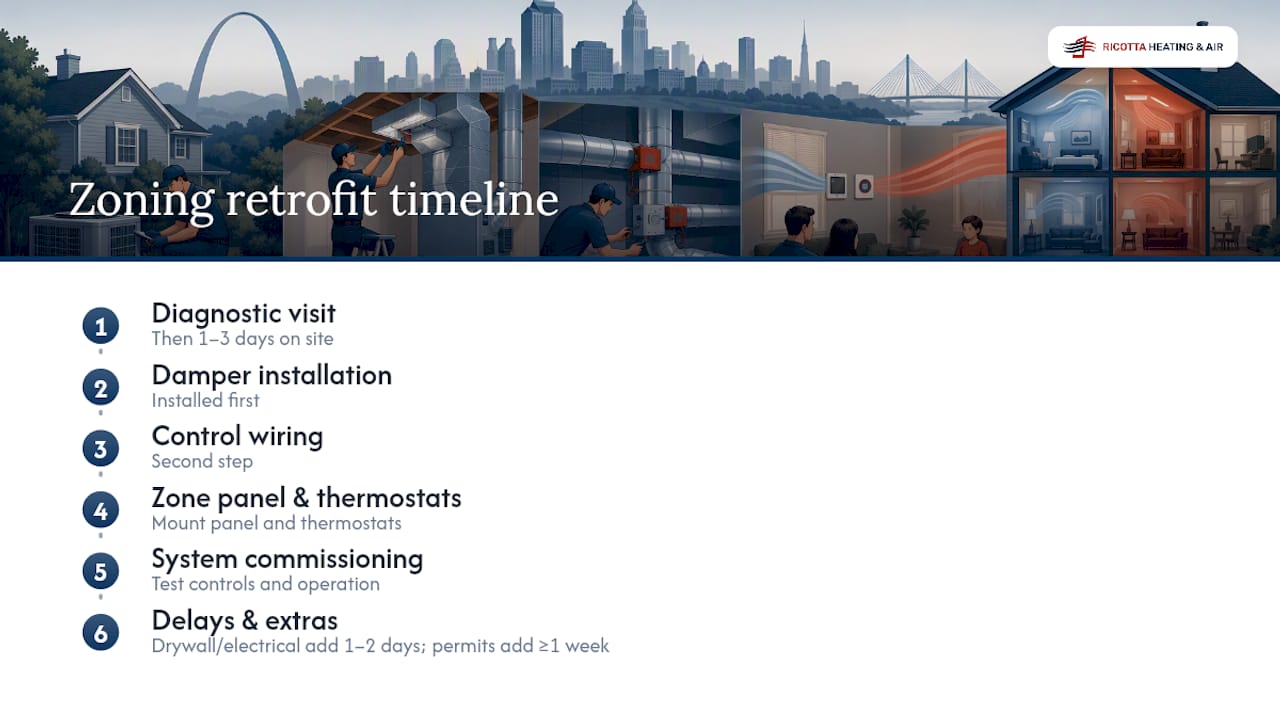 HVAC zoning installation timeline steps