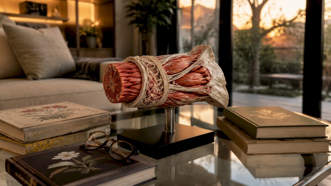 Detailed anatomical model of muscle collagen structure
