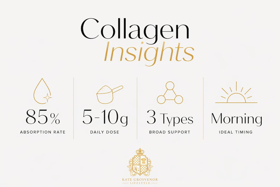 Infographic showing key collagen facts and benefits