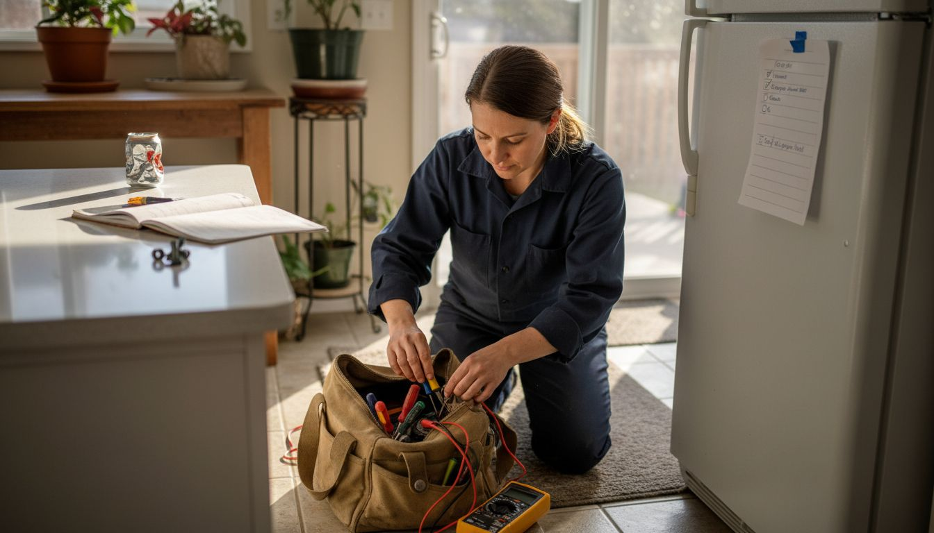 Repair toolkit organized for appliance service