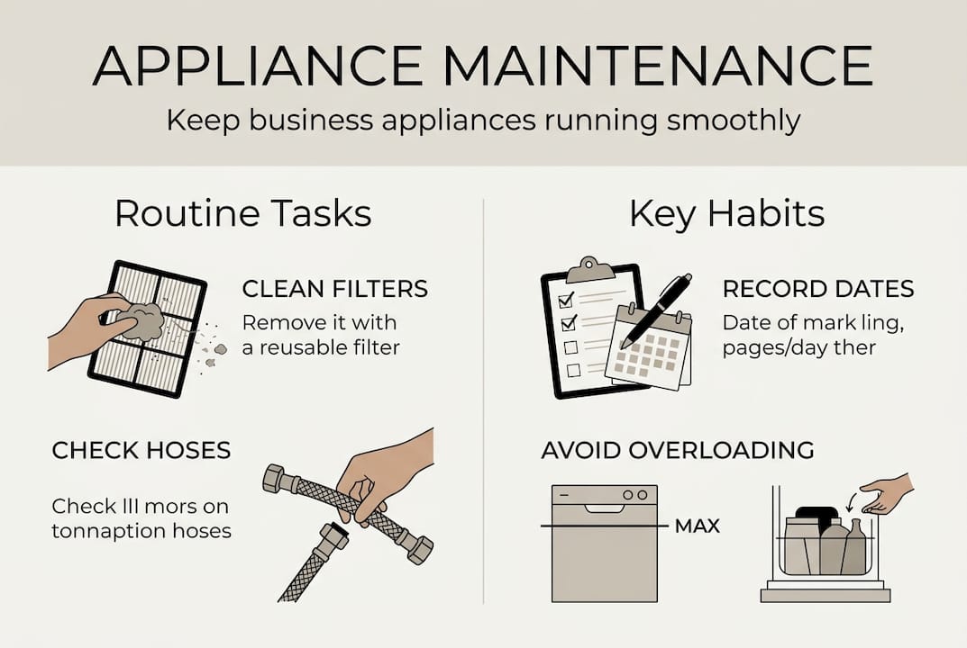 Infographic on simple appliance maintenance steps