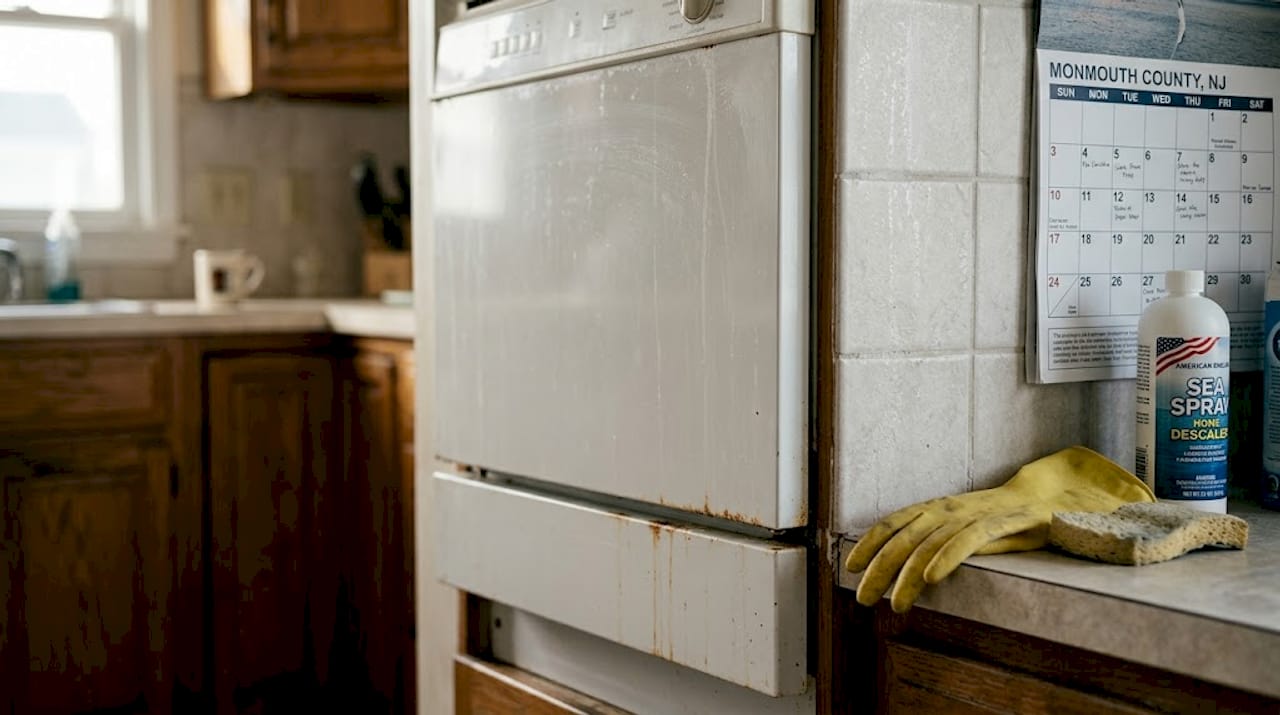 Dishwasher with rust from coastal salt air