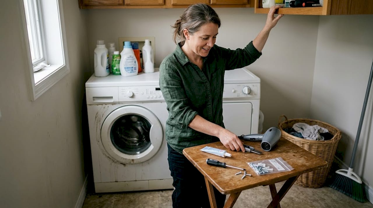 Tools and materials ready for appliance seal repair