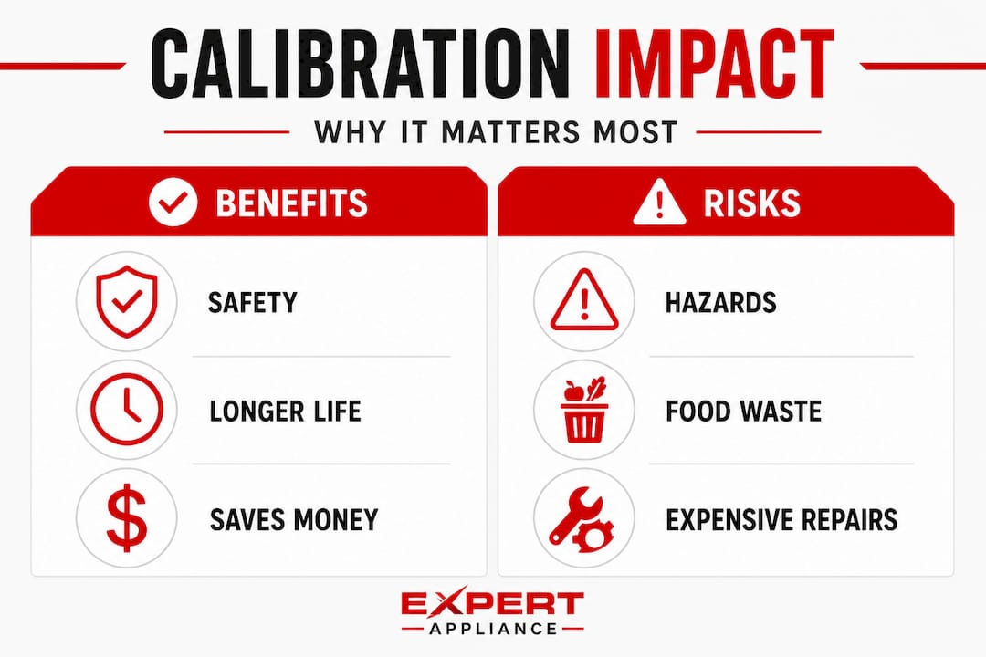 Split panel: appliance calibration benefits versus risks