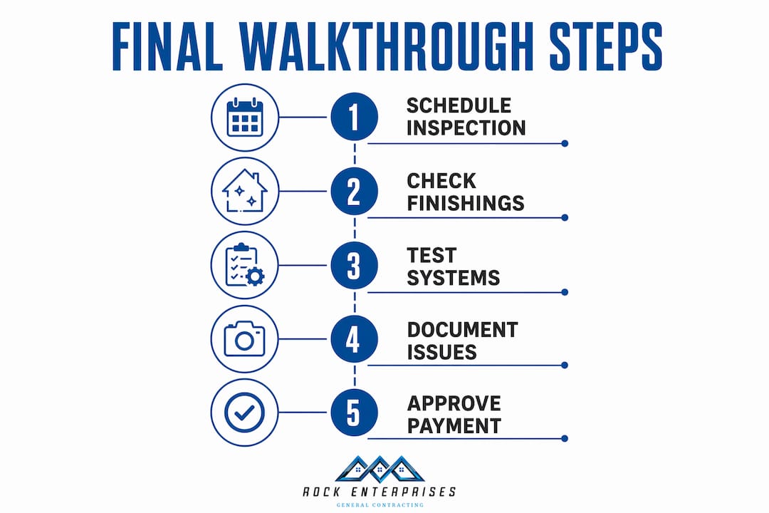 Infographic outlining final walkthrough steps