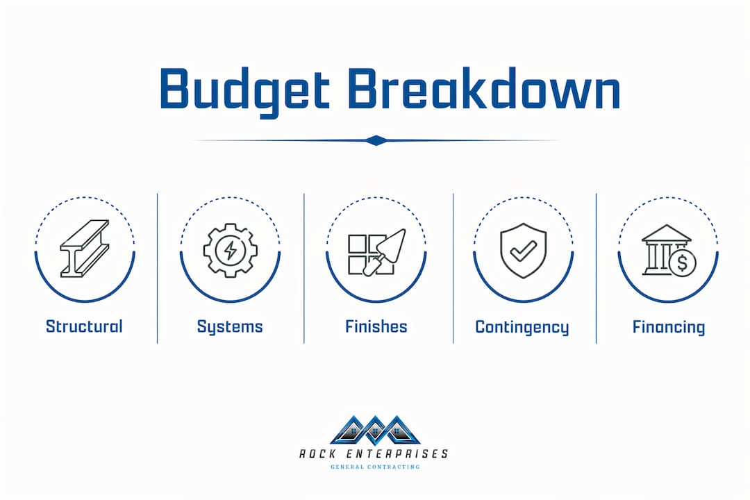 Infographic illustrating family remodel budget categories