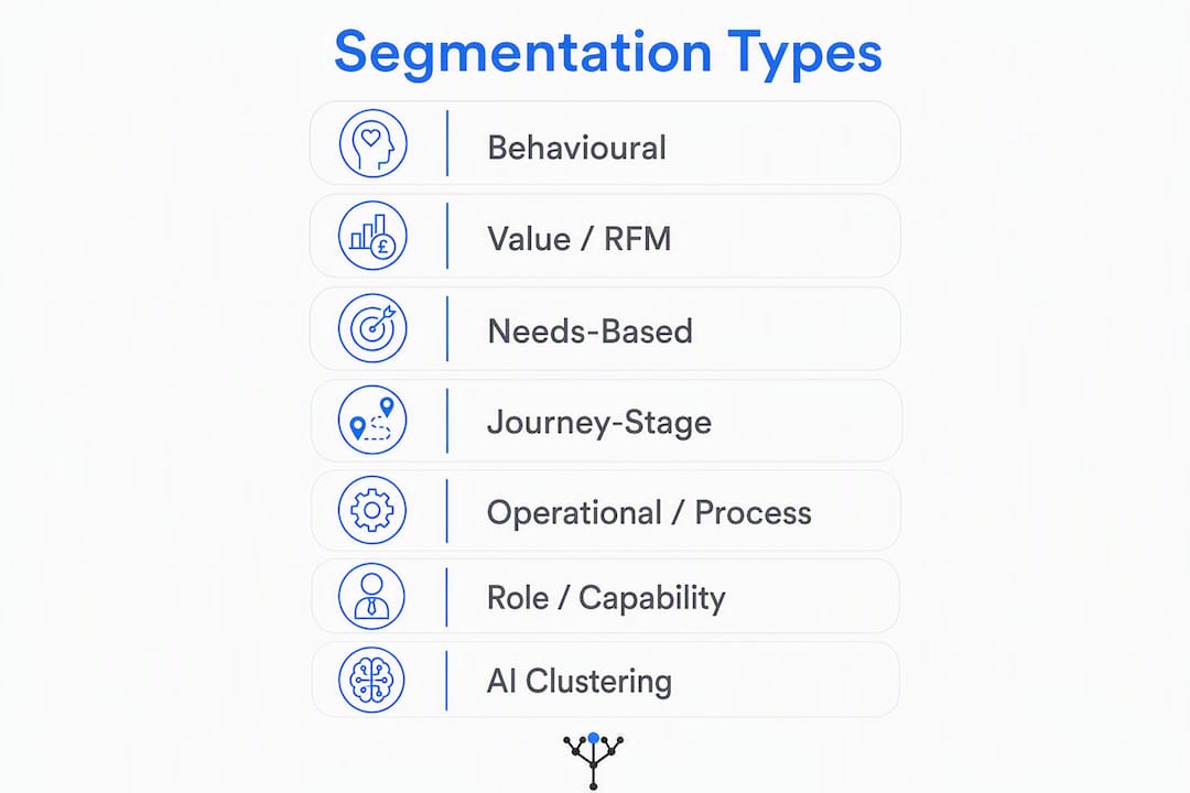 Infographic showing segmentation types overview