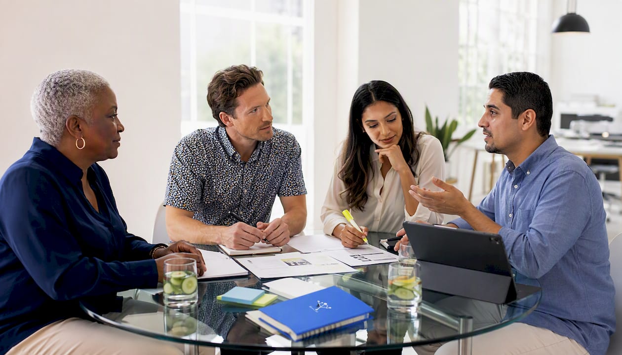 Team discussing enterprise automation strategies