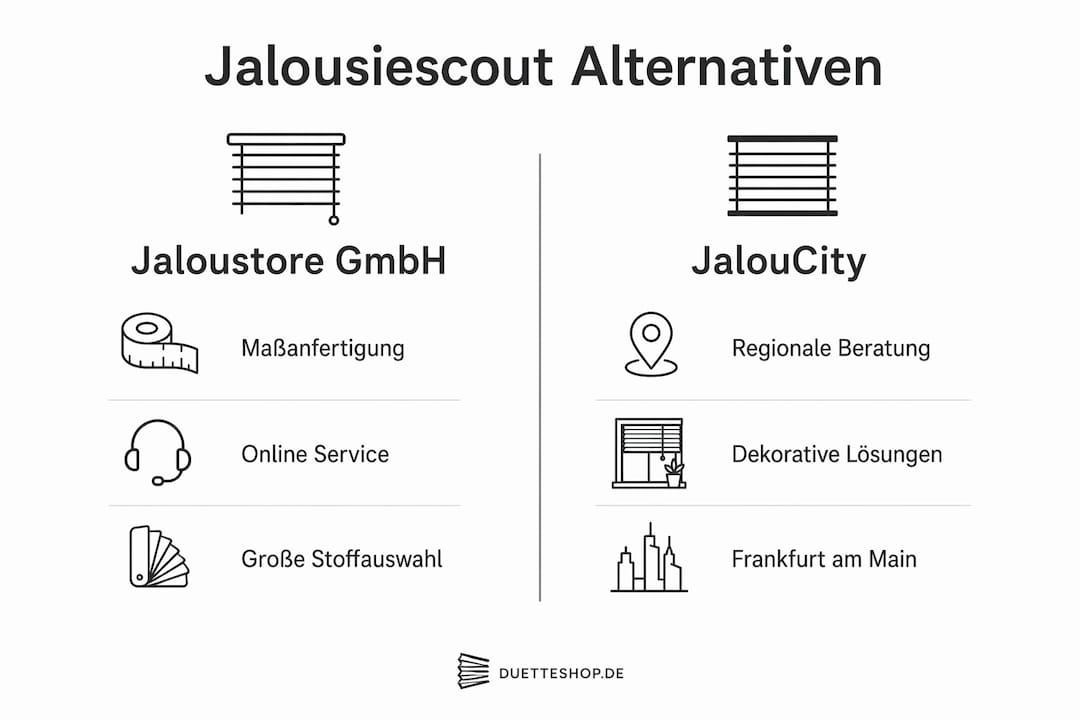 Infografik: Überblick über die besten Alternativen zu Jalousiescout