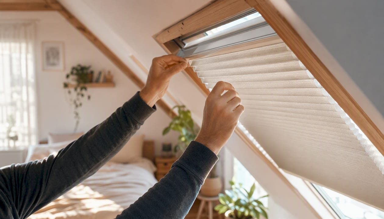 Wabenplissee am Dachfenster ganz einfach selbst anbringen