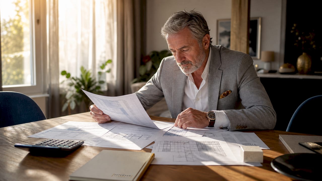 Hands reviewing detailed fixed price quote document