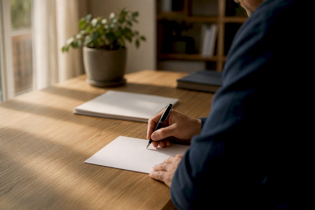 Homeowner signing statutory declaration for LDC