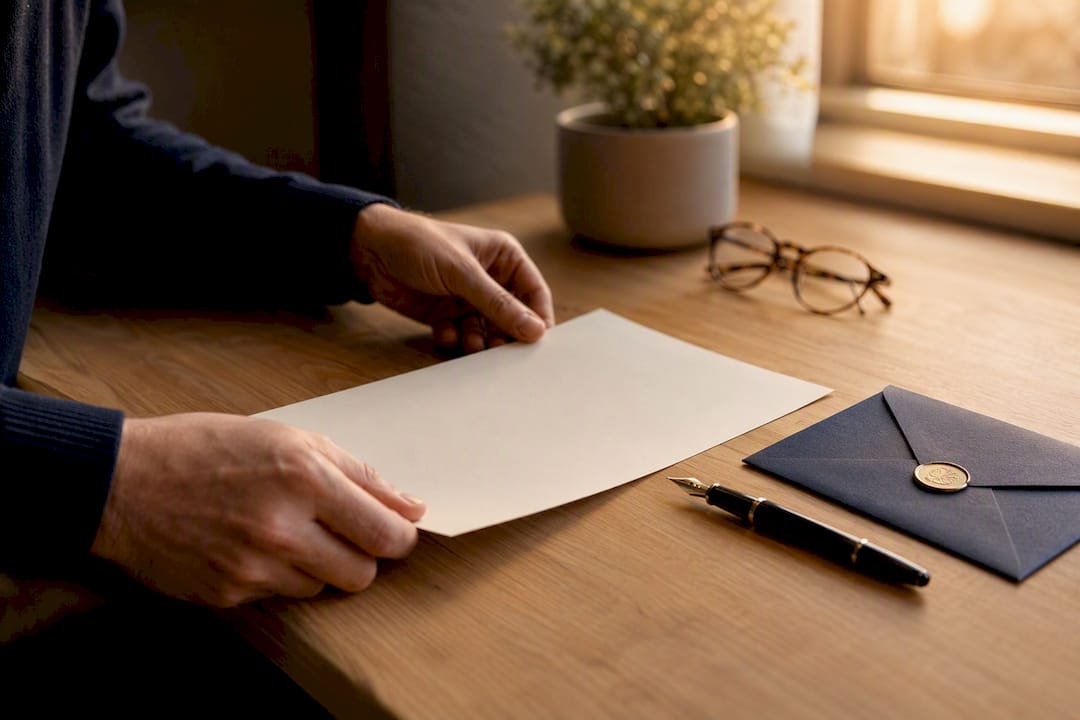 Blank sheet prepared for neighbour objection letter