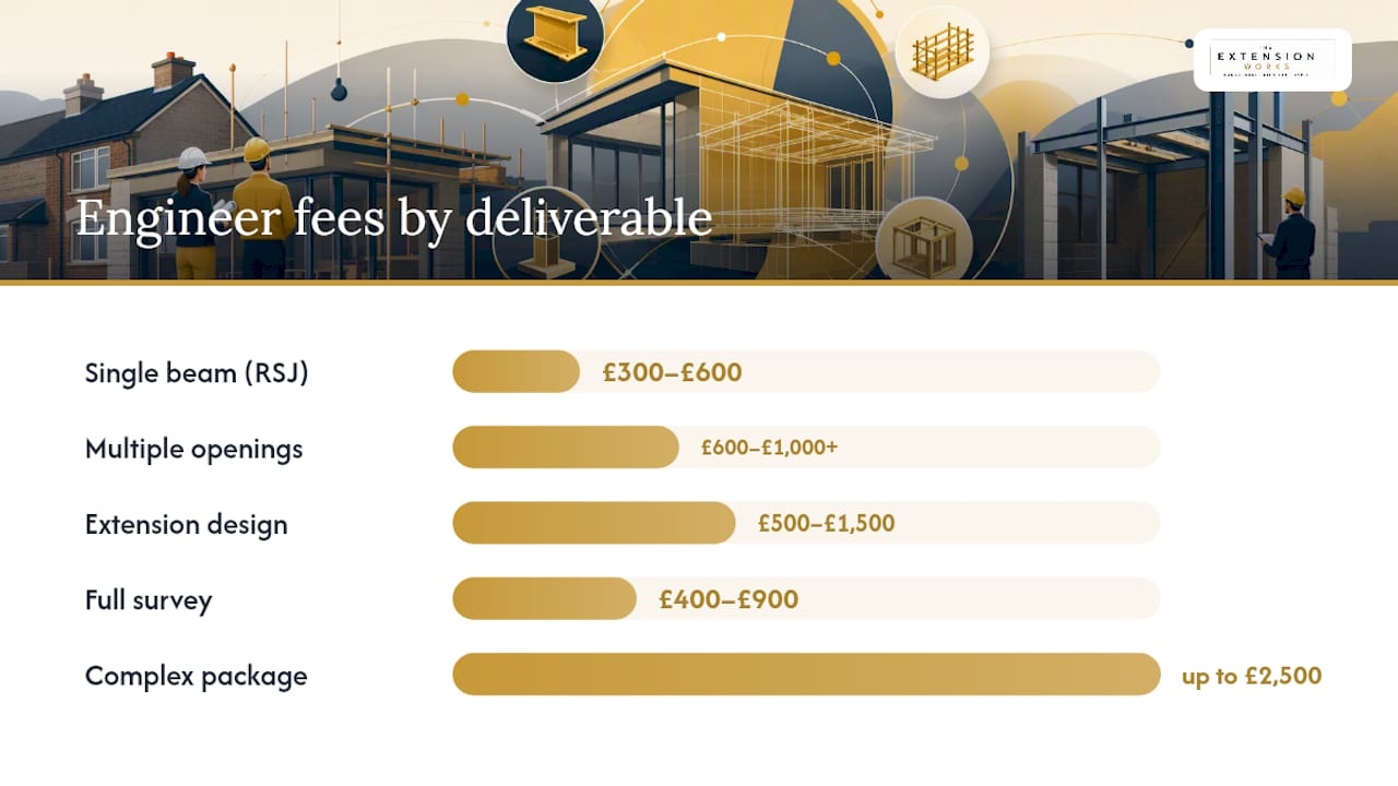 Breakdown of structural engineer fee components and costs