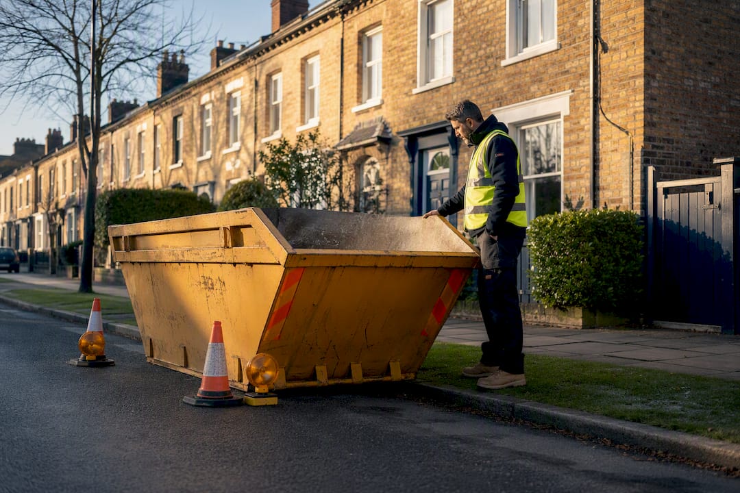 Let The Extension Works handle skip permits for extensions in England
