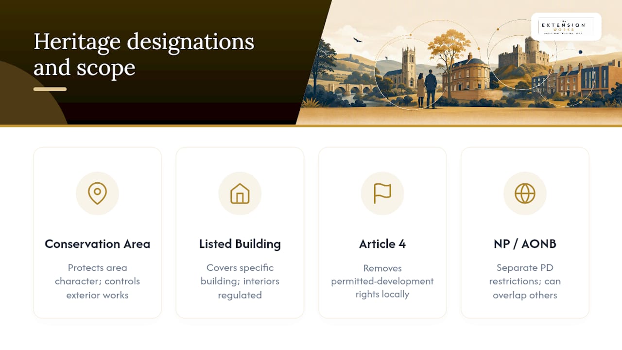 Comparison of heritage planning designations