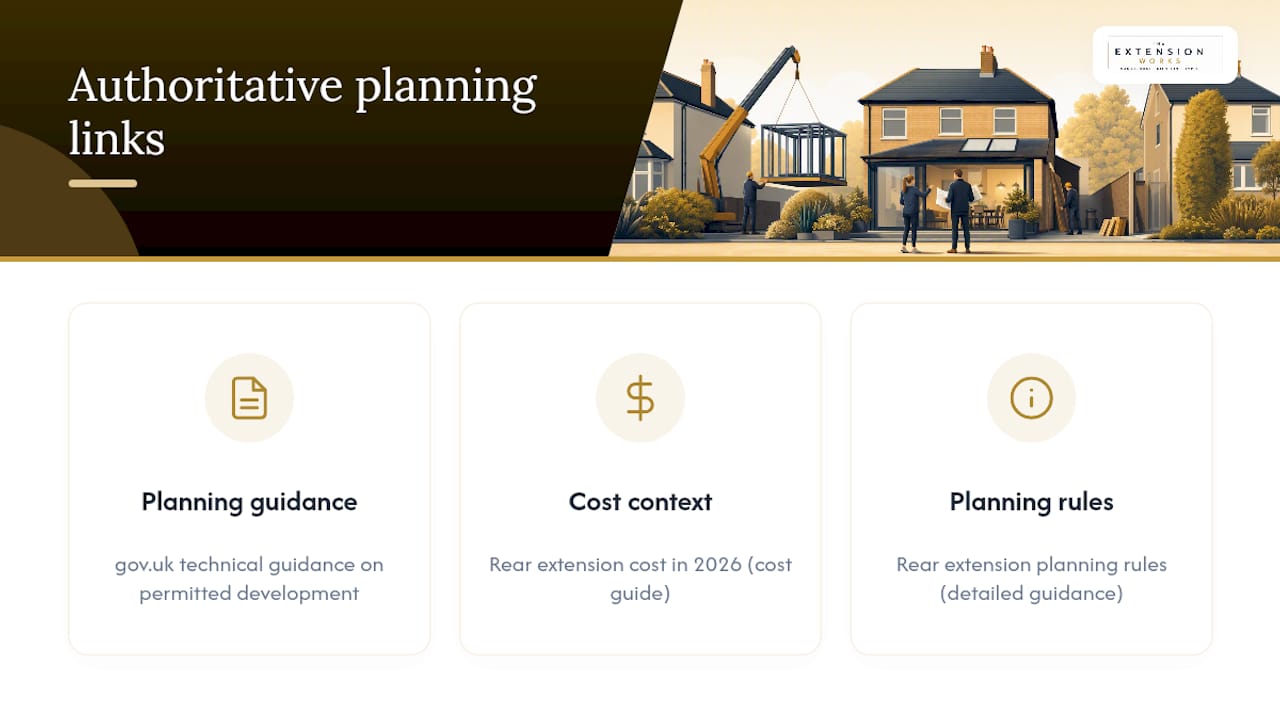 Authoritative links for planning and technical detail — overview diagram