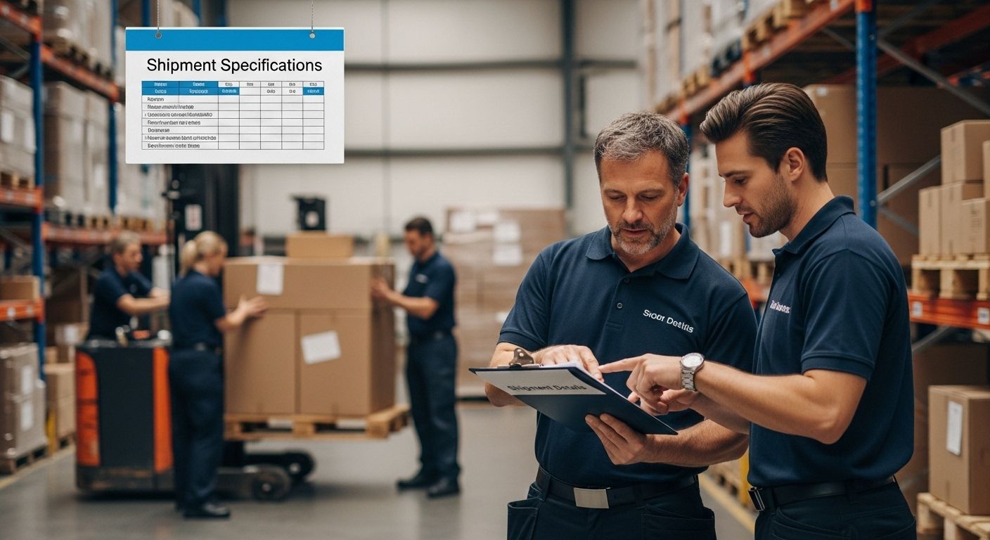 shipment specifications warehouse teamwork