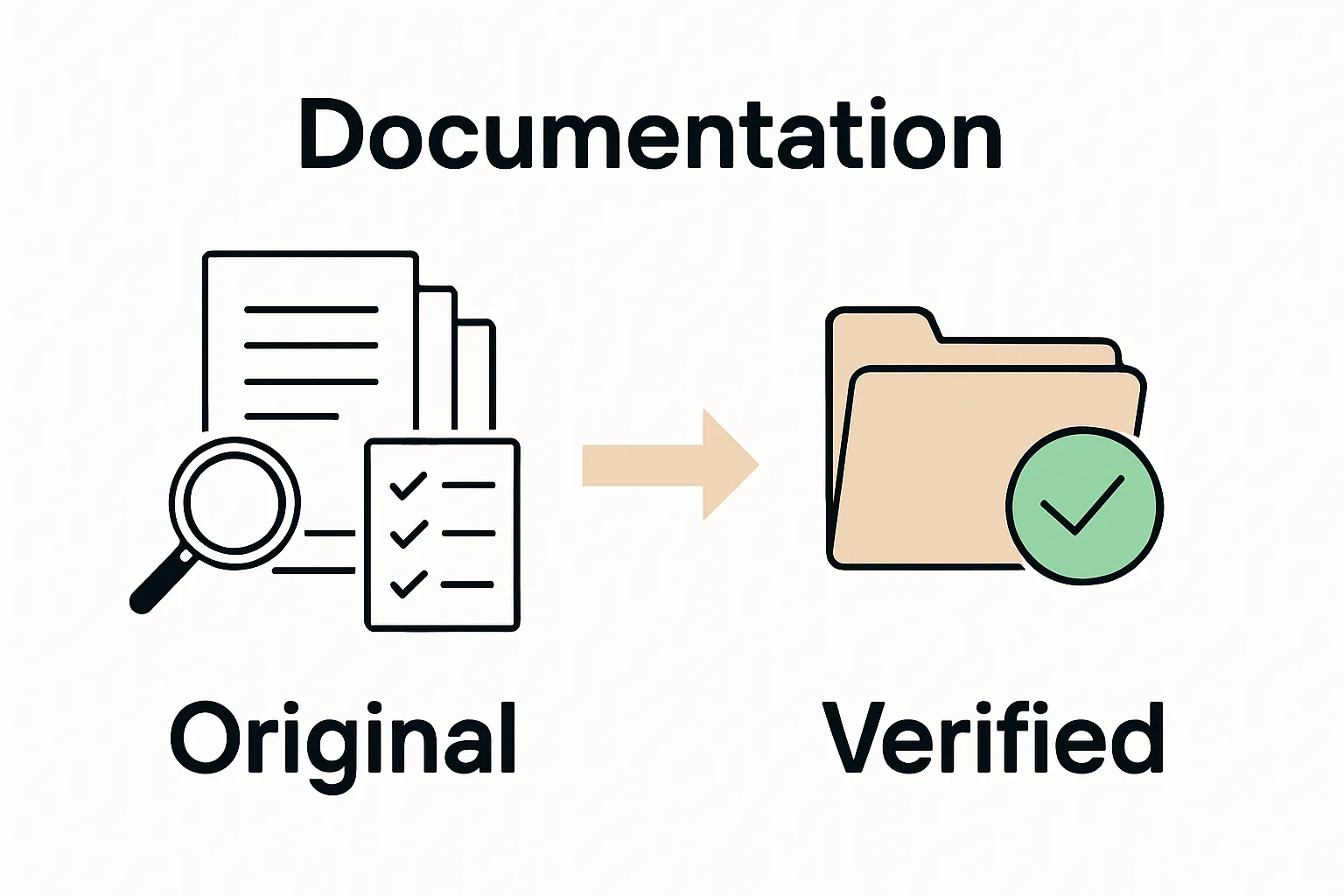 Infographic showing gathering and verifying bill of lading documents