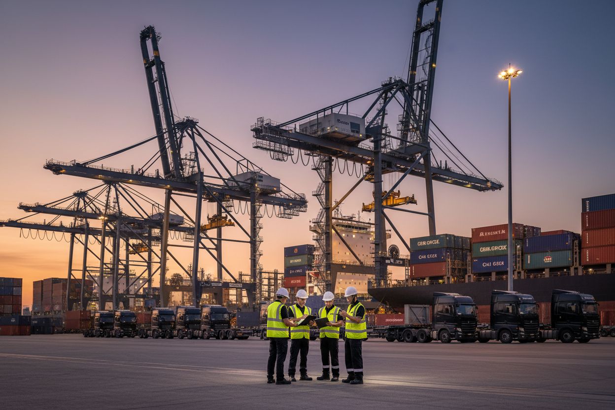 container ship port operations