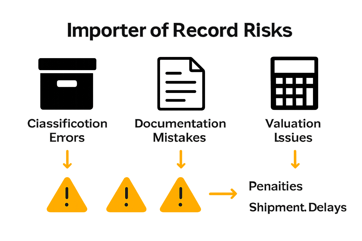 Infographic comparing key Importer of Record risks