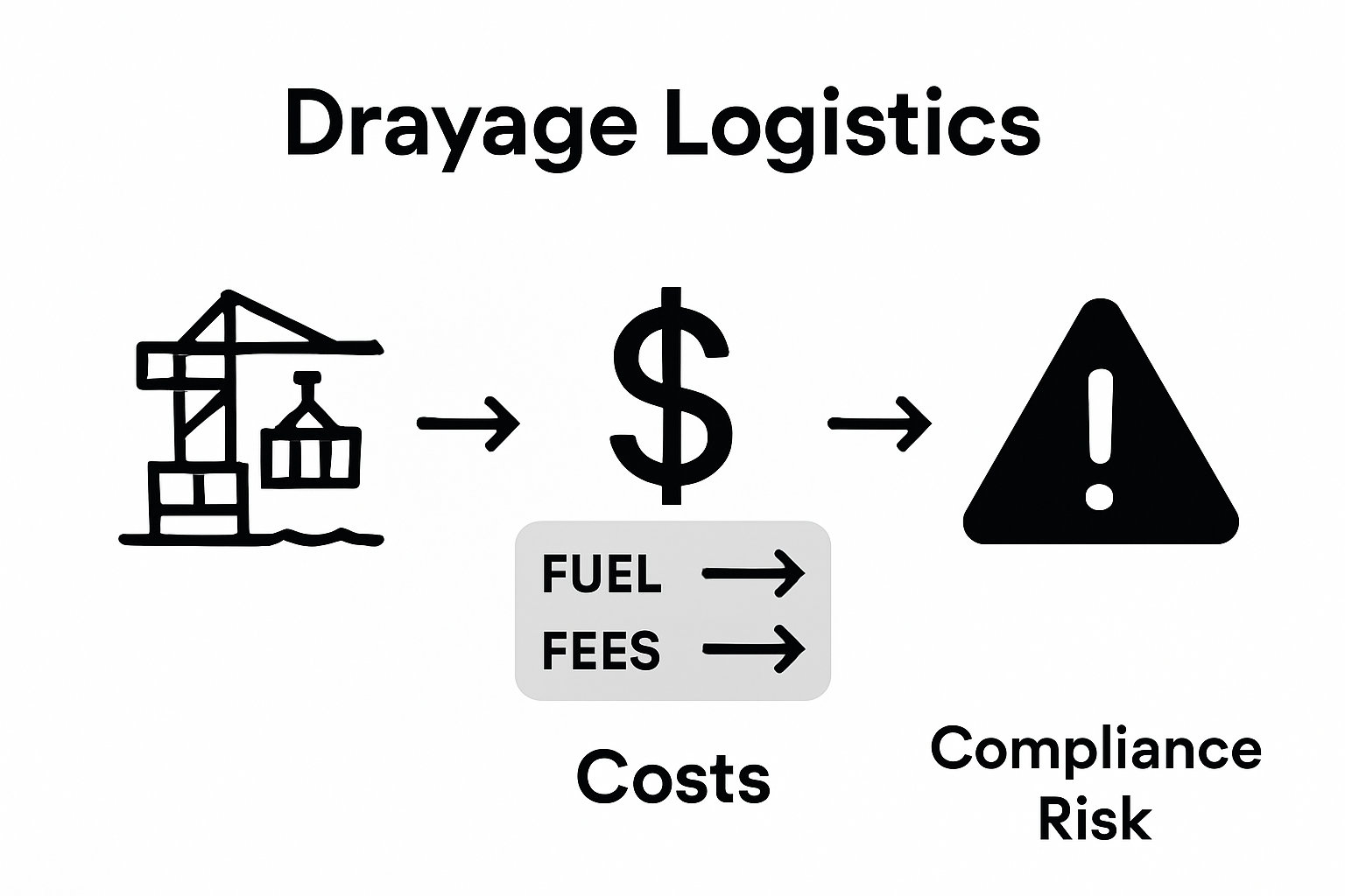 Infographic showing drayage cost and risk factors