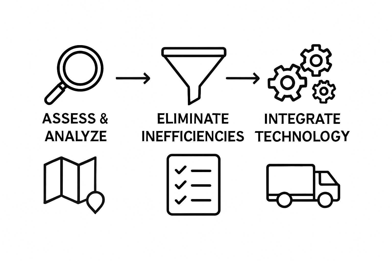 Infographic: global shipping logistics optimization steps