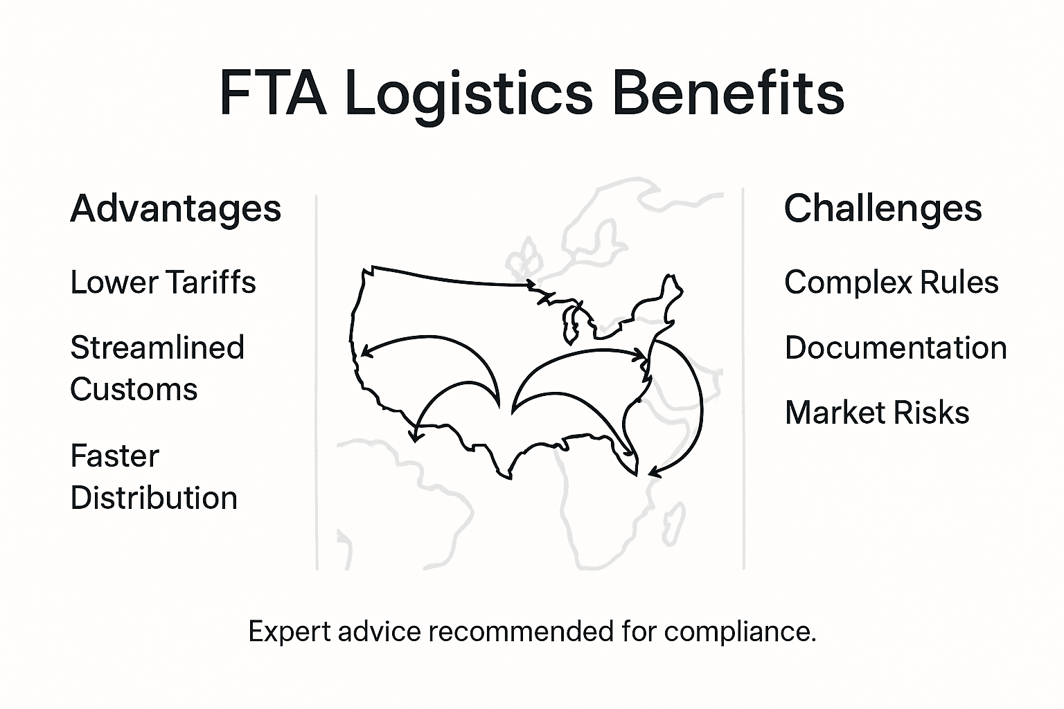 FTA logistics benefits infographic overview