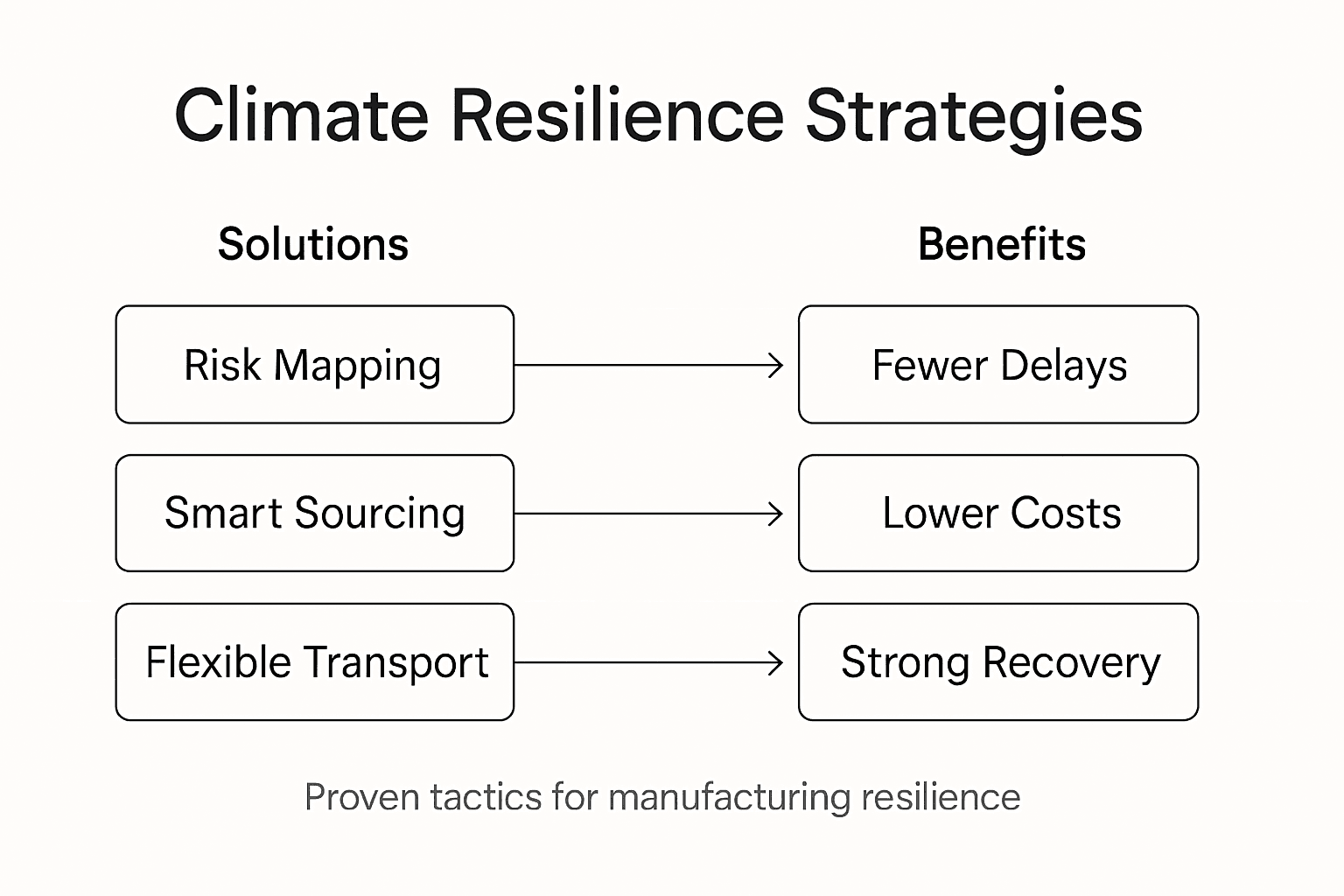 Infographic of supply chain climate adaptation strategies