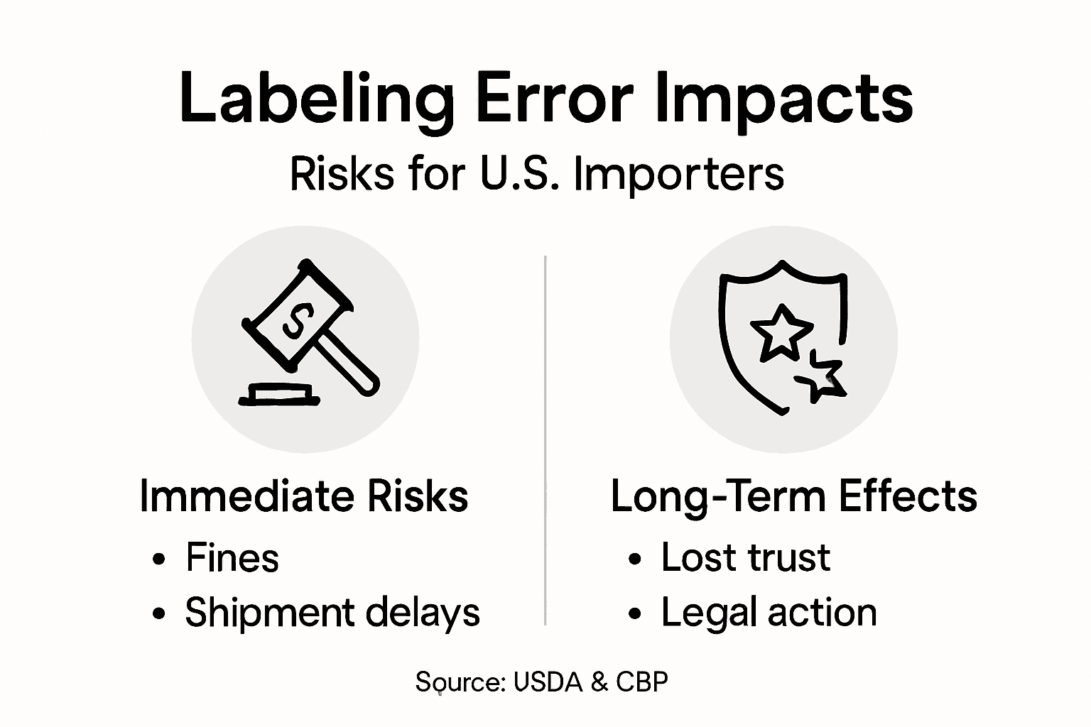 Infographic showing consequences of labeling errors
