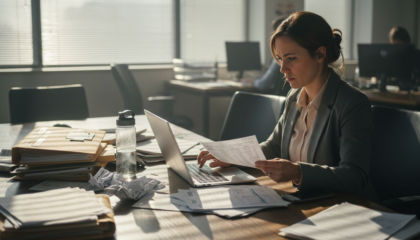 Logistics manager reviewing demurrage costs