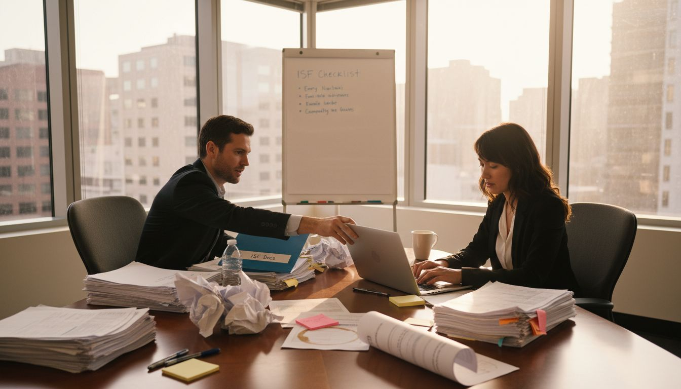 Team gathers ISF paperwork and forms