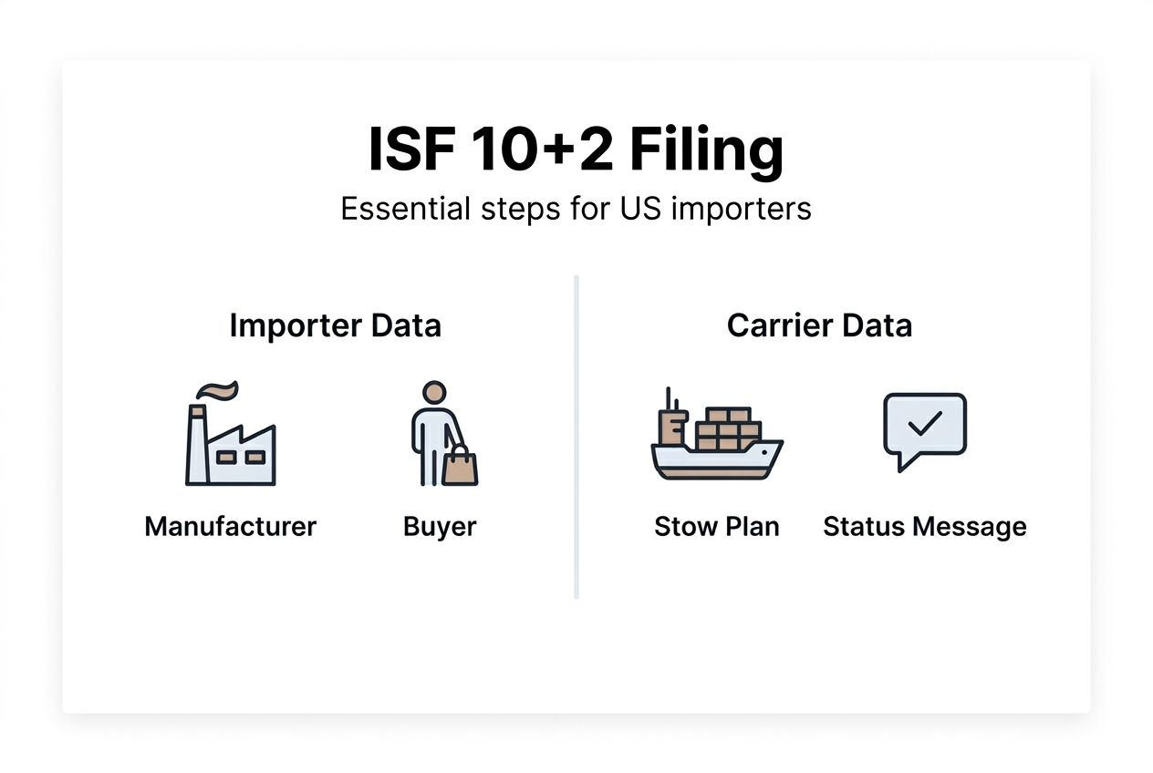 Infographic showing ISF 10+2 filing steps