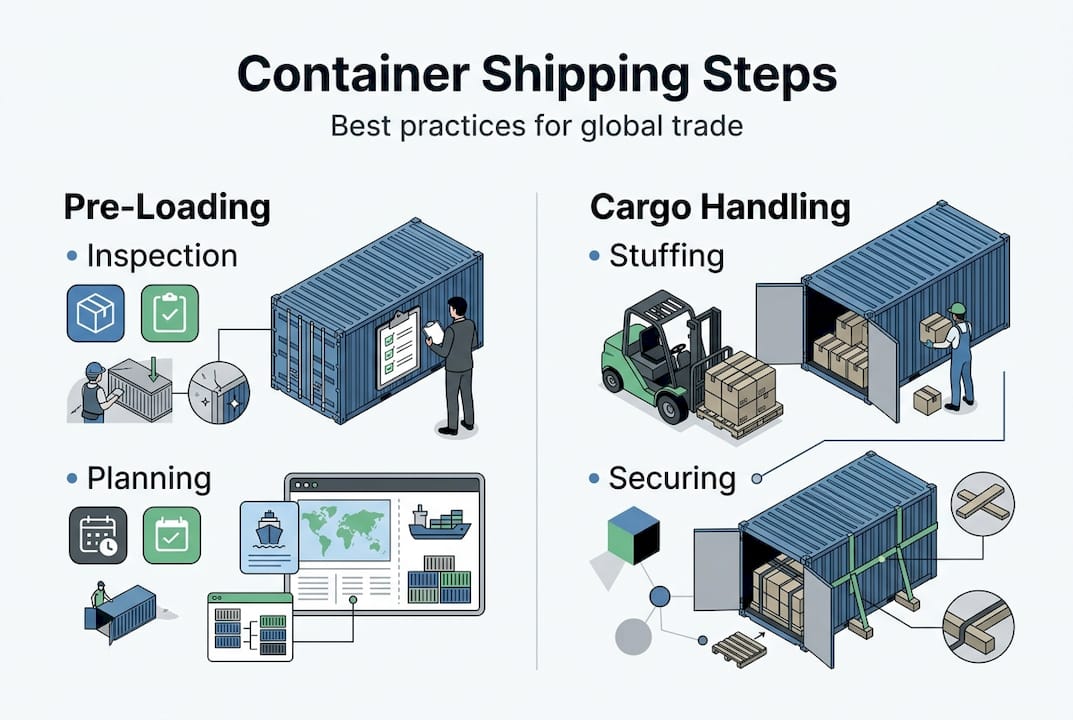 Infographic on container shipping best practices