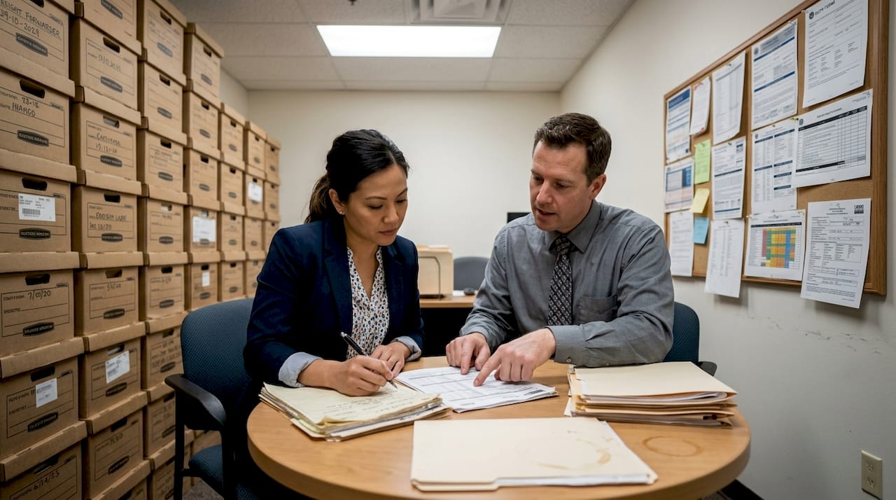 Freight forwarder and customs broker in meeting