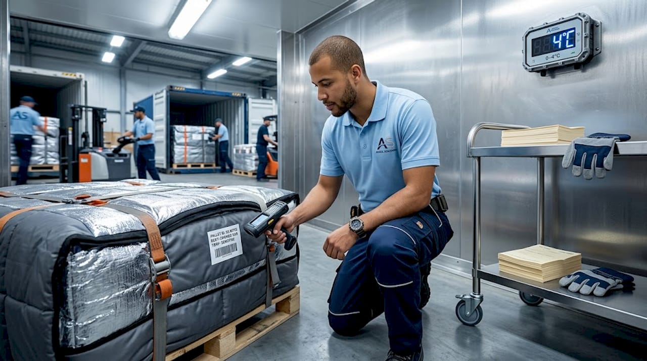 Vaccine cold chain inspection at airport facility