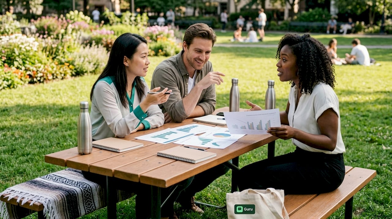 Group discussing business line of credit options