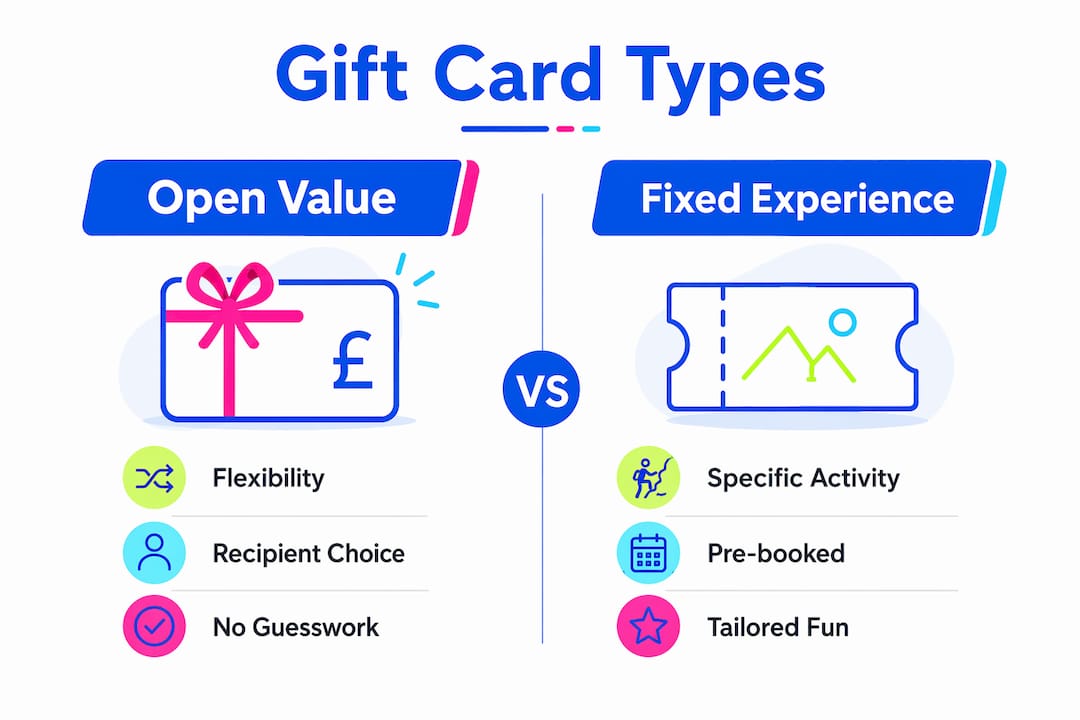 Infographic comparing gift card types