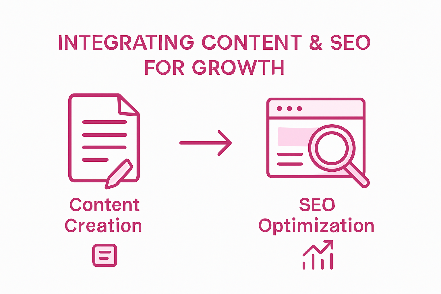 Infographic: content creation and SEO steps