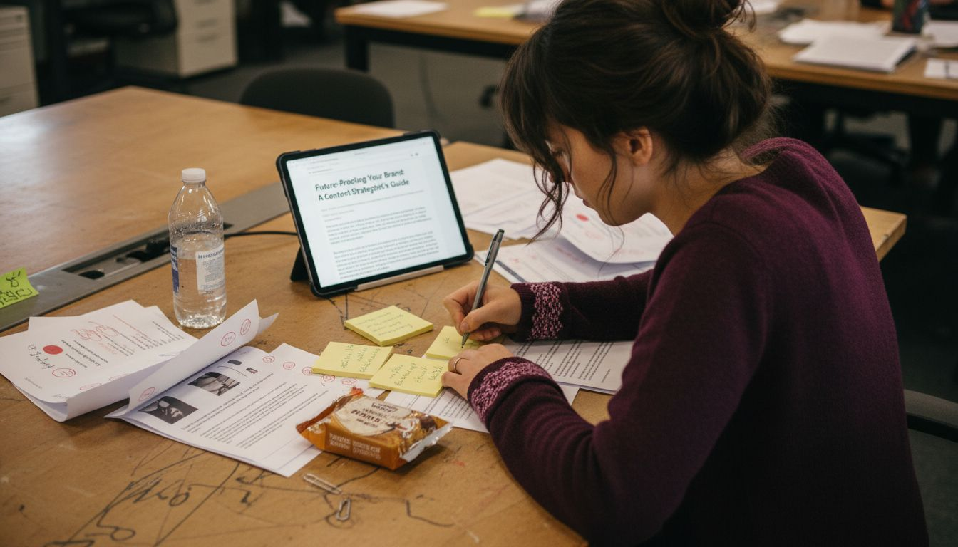 Strategist planning ecommerce content creation