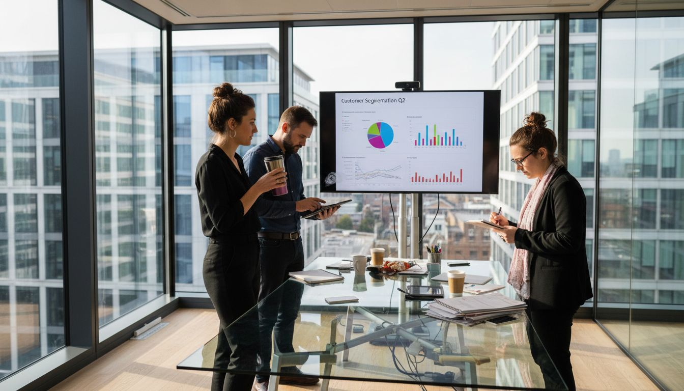 eCommerce managers discussing segmentation charts