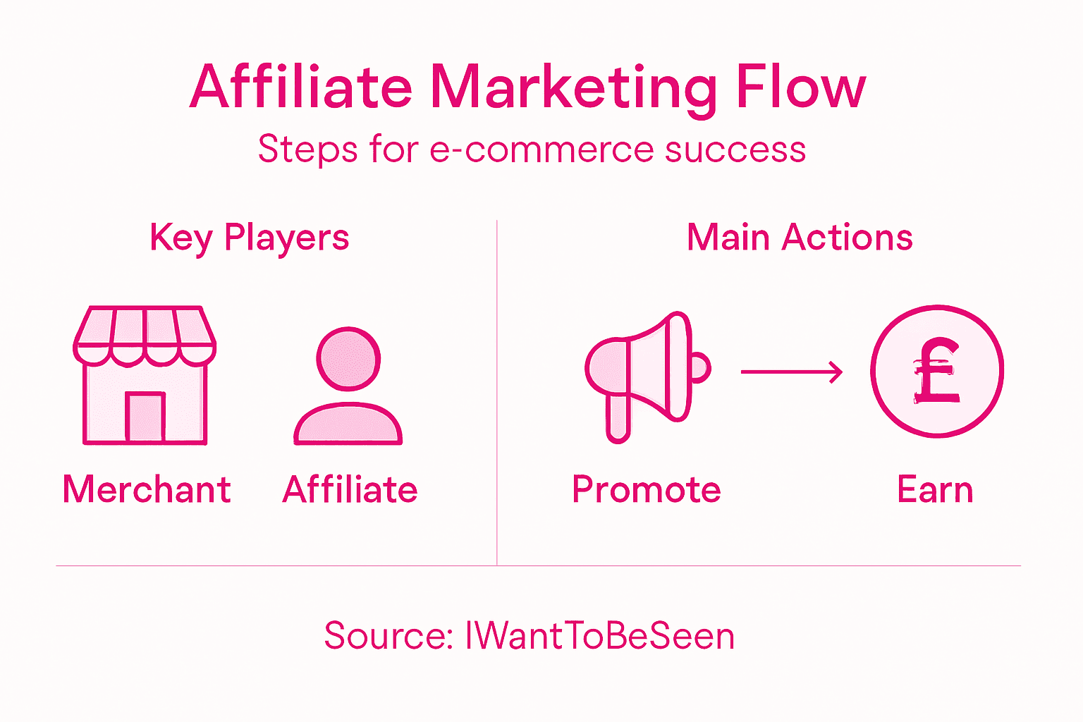 Infographic of affiliate marketing process overview