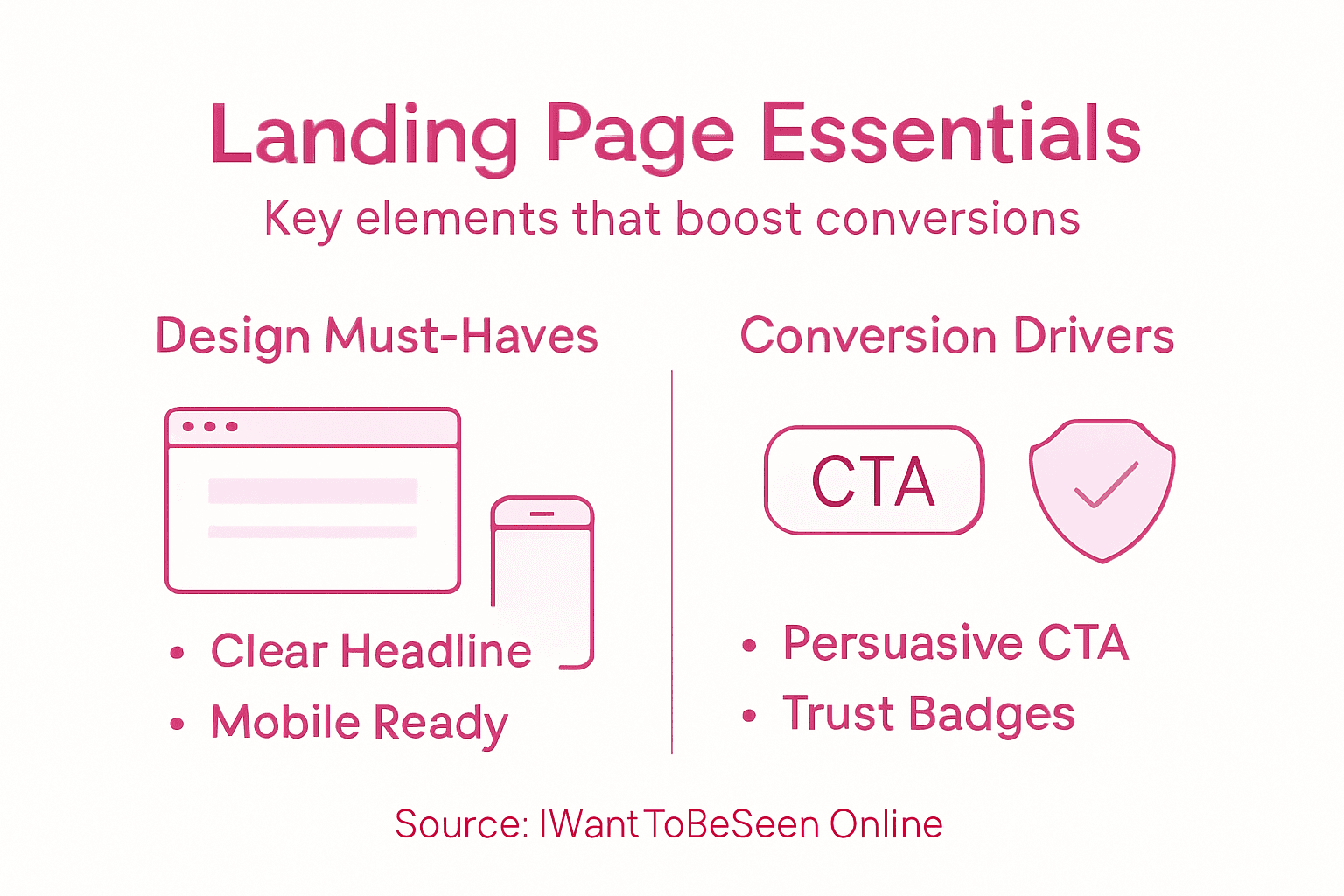 Infographic of high-converting landing page elements