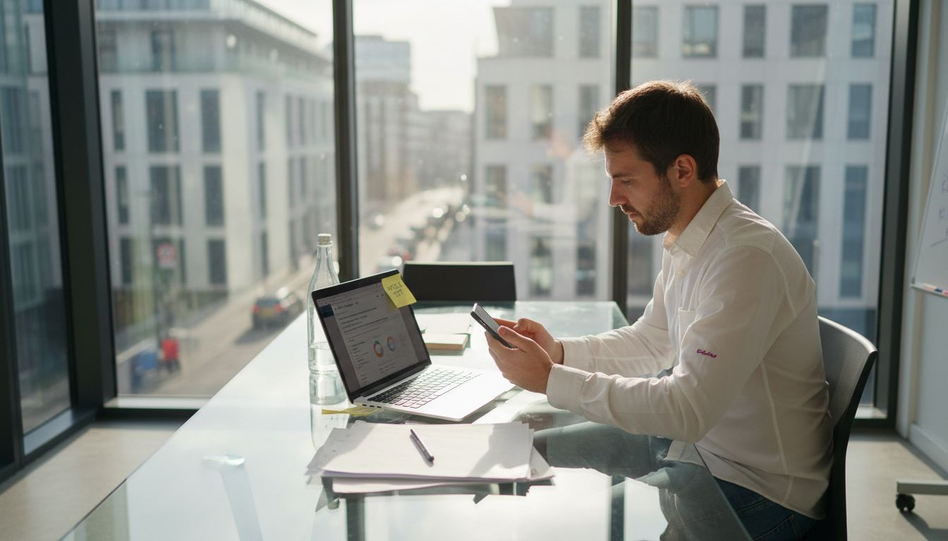 Ecommerce manager checking mobile site layout