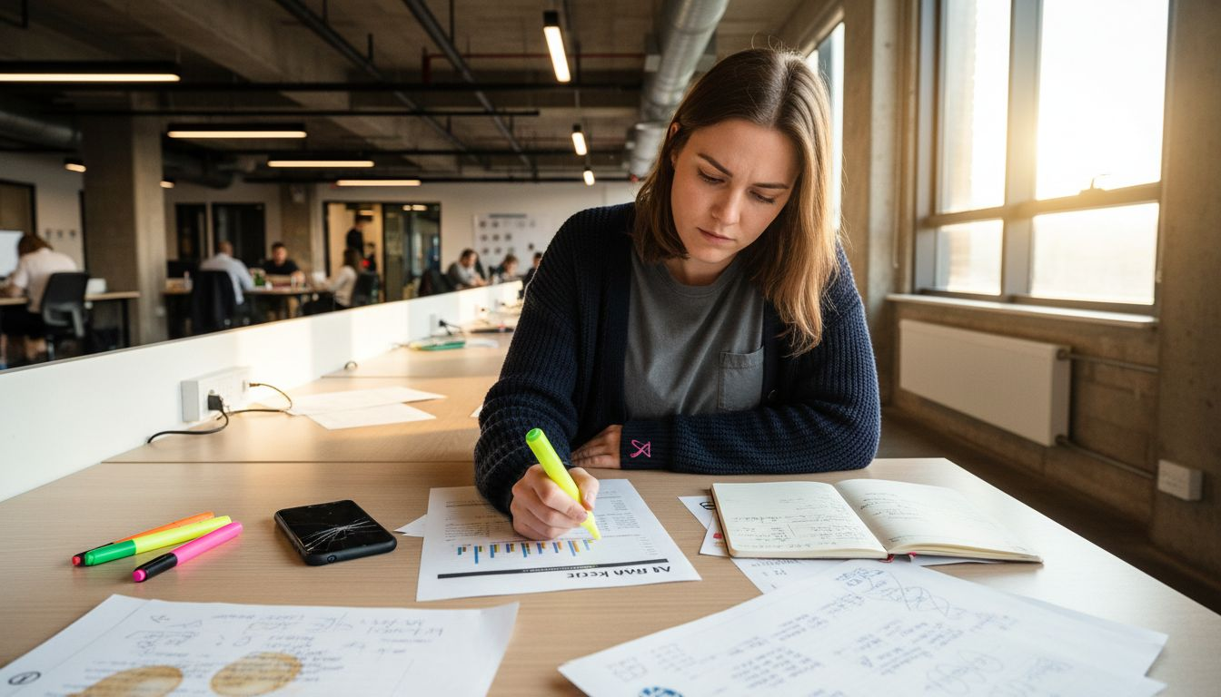 Analyst checking PPC ad rank chart