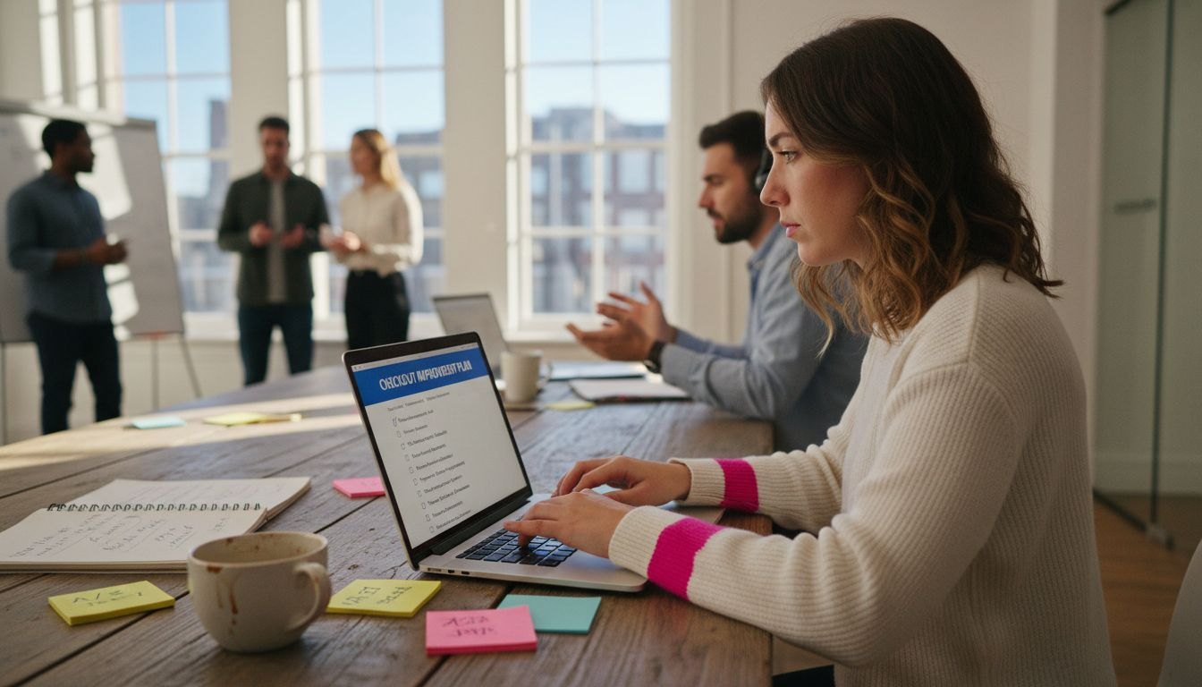 Analyst working on checkout process optimisation