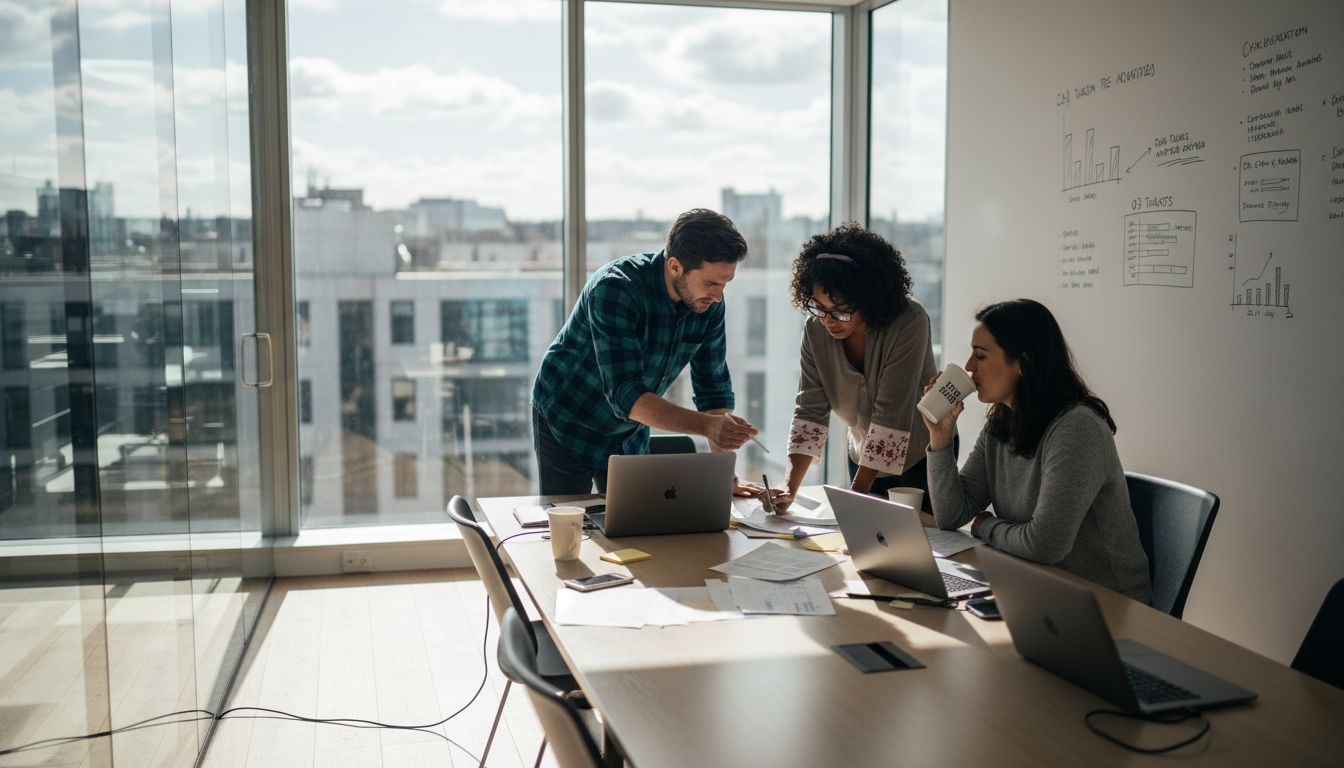 Team reviewing e-commerce campaign analytics